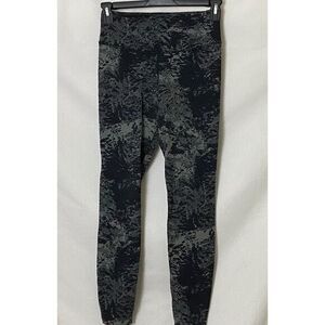 Nike Dri-Fit Womens M Leggings Performance Pants Grey‎ Black Splatter Athletic